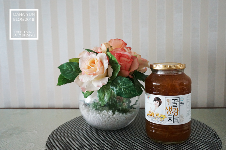  기관지 감기에 좋은 꿀 생강차,유자차 꽃샘식품