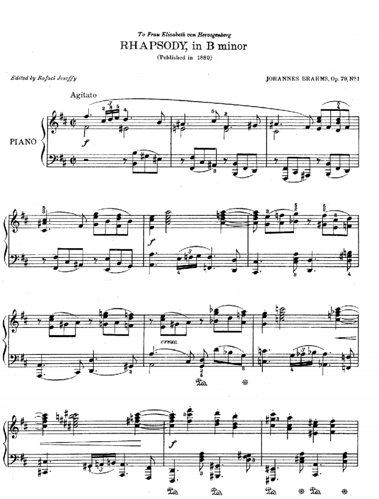 브람스 랩소디 1번 악보 Op.79 Rhapsody No.1 멋진 피아노 연주곡 브람스 랩소디 1번 악보 Op.79 Rhapsody No.1 멋진 피아노 연주곡