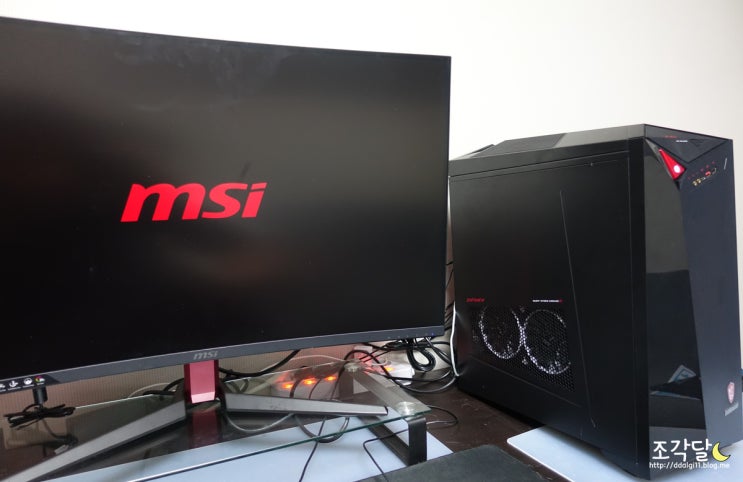  배그 최적화 고사양 게이밍 컴퓨터 MSI 인피니트X & MSI 옵틱스 AG32CQ커브드 모니터 추천