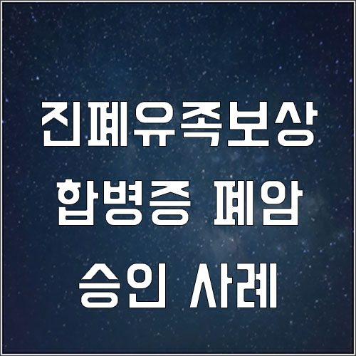  착암공 진폐유족보상 승인 사례
