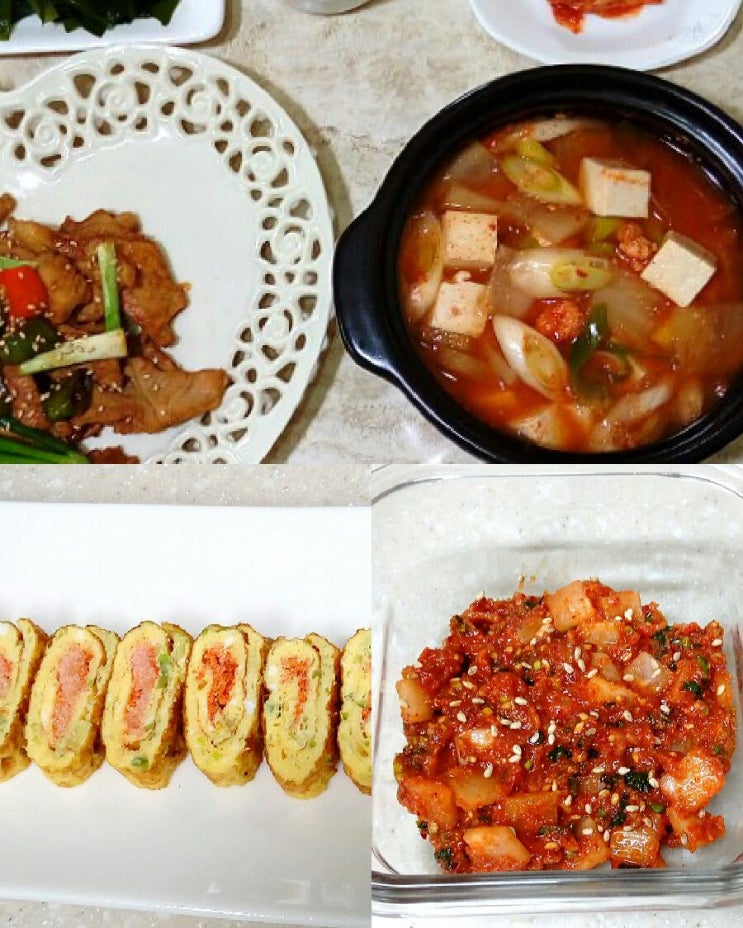  명란젓요리 3가지(명란젓찌개.명란계란말이.명란젓무침)만들기