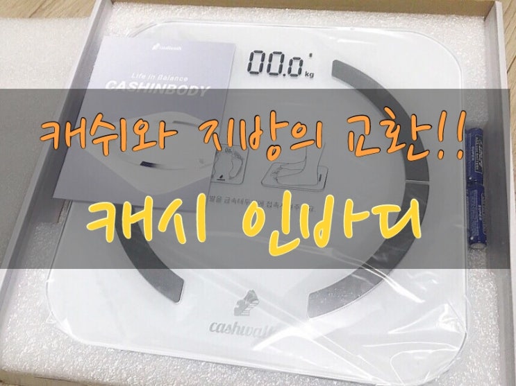  캐시워크의 BMI 지수 측정 캐시인바디 (CASHINBODY) CSHI-100 사용기