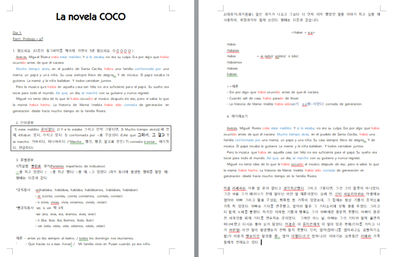 영화 `코코` 스페인어 원서 읽기 스터디 공지