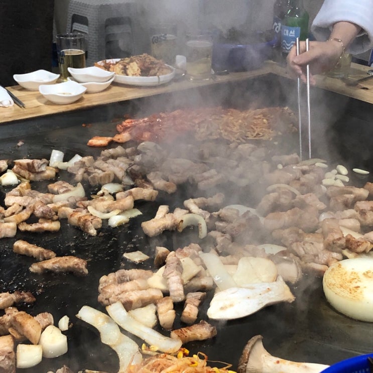  181208 송년회 : 부산 호포 양산맛집 [당구대통철판삼겹살]