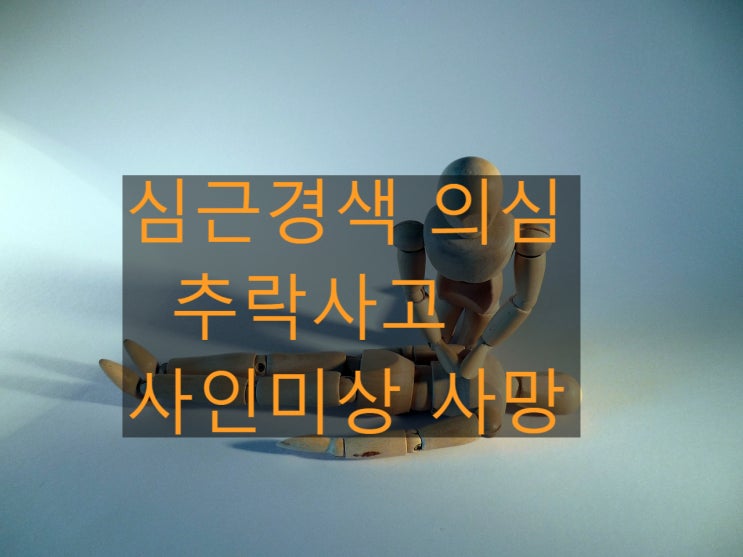  심근경색 질병 발생이 의심되는 상황에서 자전거를 타고 가다가 도로경계석을 충격한 후 몸이 날아가 배수로에 떨어진채 발견된 사고의 경우 재해사망인지 여부?