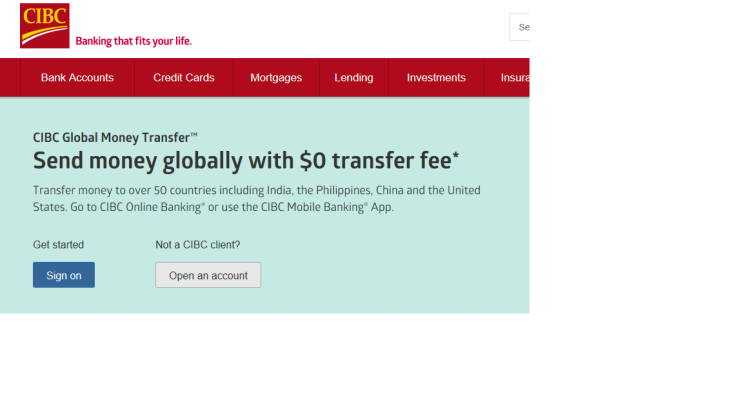  캐나다에서 한국으로 송금 CIBC (우리은행)수수료 무료, PROMO $25