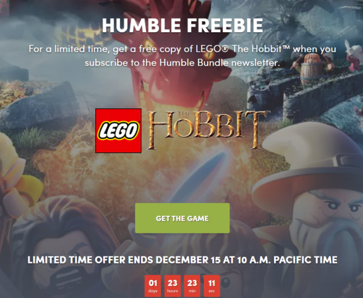[험블번들] LEGO The Hobbit 게임 스팀 키 무료 배포 ( 기간 한정 배포 )