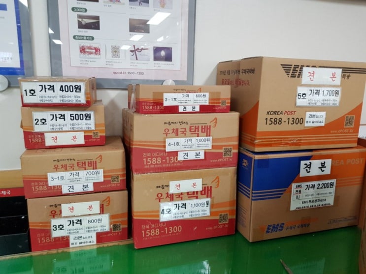  우체국택배 가격 방문접수 시간 보내는법