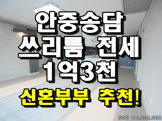  안중쓰리룸전세 저렴한가격 위치 좋고 해잘드는 따뜻한집