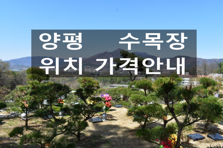  양평 수목장 위치 가격안내