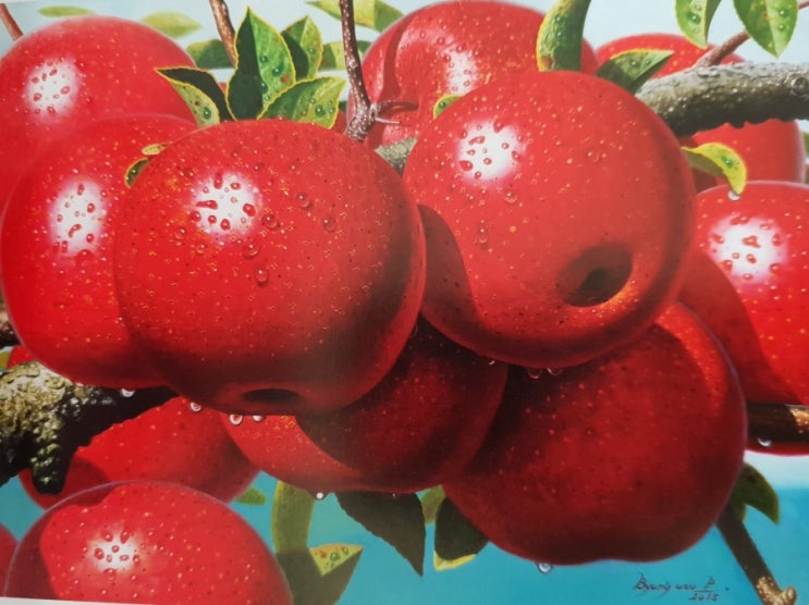  박병우 개인전 - 빨간 사과 그림, 드라마 끝까지 사랑에 나오는 그림처럼 멋져요