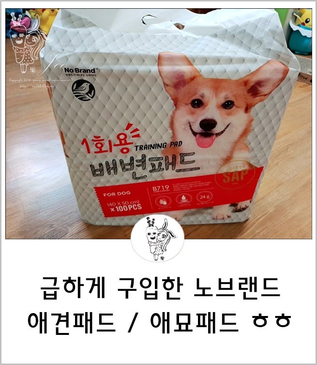 노브랜드 애견패드 / 배변패드 1회용이지만 알차요!