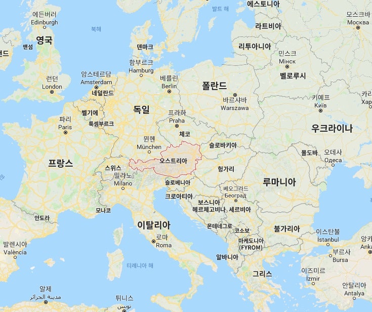 유럽 ​​빈 세계 지도