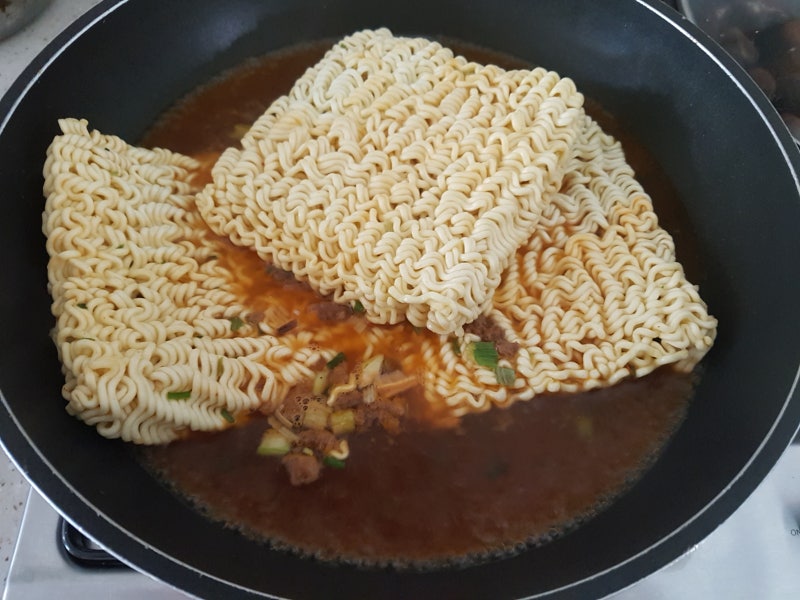 라면 3인분 맛있게 끓이기 : 네이버 블로그