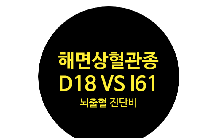  해면상 혈관종(D18, Q28.3) 뇌내출혈(I61)인가?해면상 혈관기형인가?