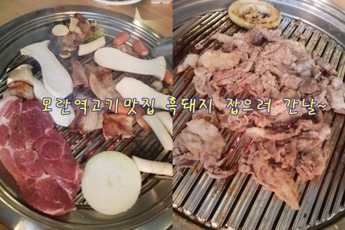 모란역맛집 "경성제주흑돼지" 성남모란고기맛집 쫀득한 모란흑돼지 잡으러 갔다온 날~ 먹방타임!!