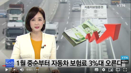 1월 중순부터 자동차 보험료 3%대 오른다 / YTN 1월 중순부터 자동차 보험료 3%대 오른다 / YTN