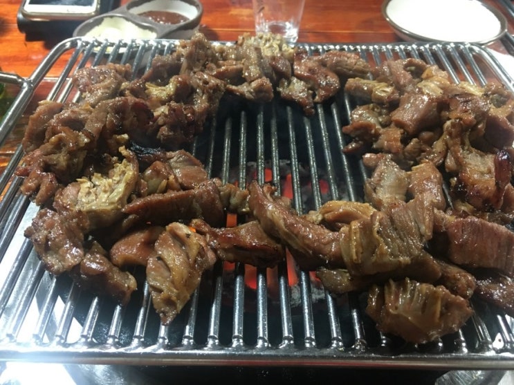  용산 고기집으로 유명한 손문 연탄불대구막창갈매기 :: 연탄불에 구워먹는 고기
