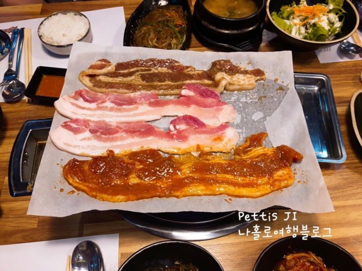  클락 앙헬레스 네포몰 근처 맛집 SAMGYUPSAL KING king set 890 pesos only