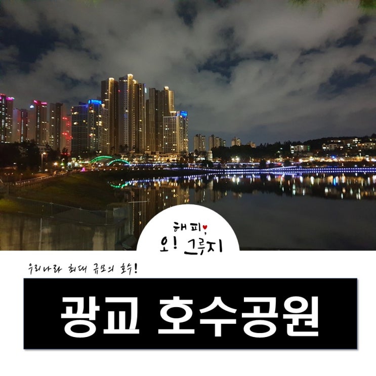  광교 호수공원 밤의 모습