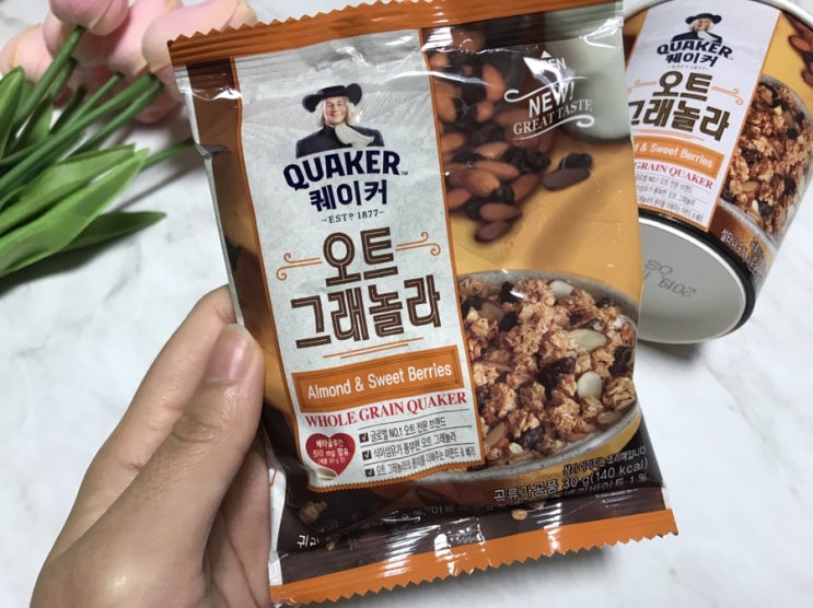  [직장인 아침] 건강한 퀘이커 오트밀 그래놀라 머쉬룸크림 만족 후기