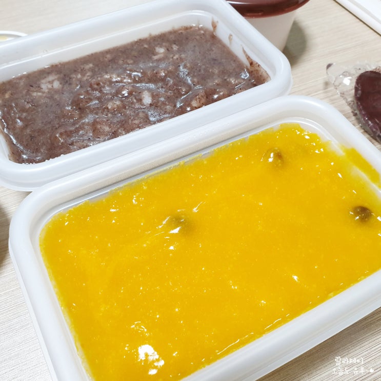  부천 죽집 본죽 메뉴 추천 달콤한 팥죽이랑 호박죽