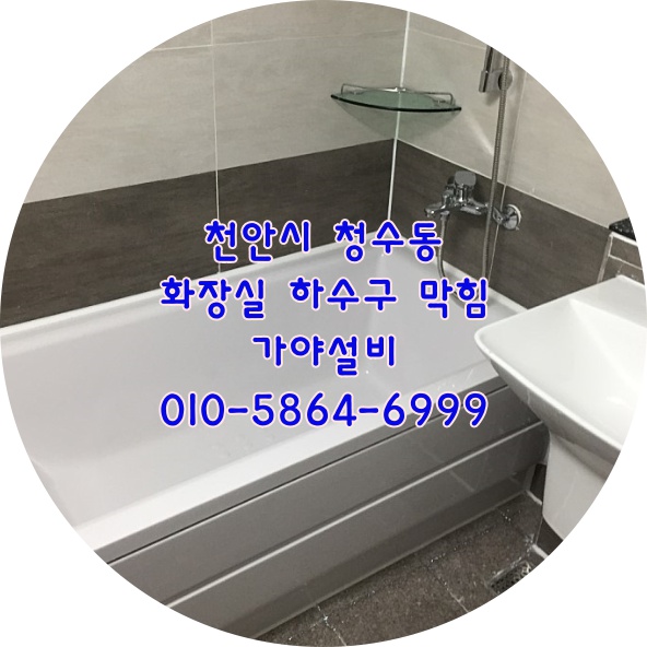  천안시 동남구 청수동 극동아파트 욕실하수구가막혔어요 화장실하수구막힘 천안하수구 아산하수구