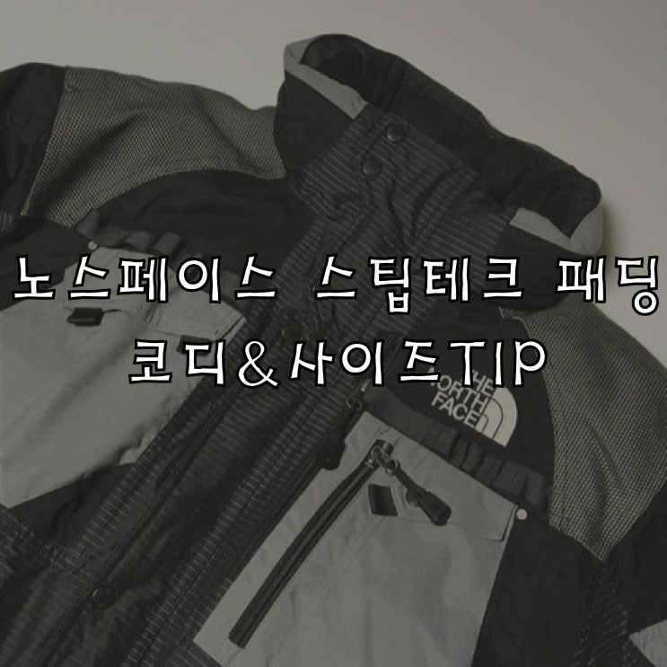  노스페이스 스팁테크 패딩 코디/착용샷