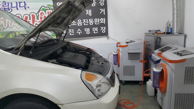  매연검사50%불합격,그랜드카니발, 수소에너지사용 연소실크리닝만으로 합격시킴, 착한가격,