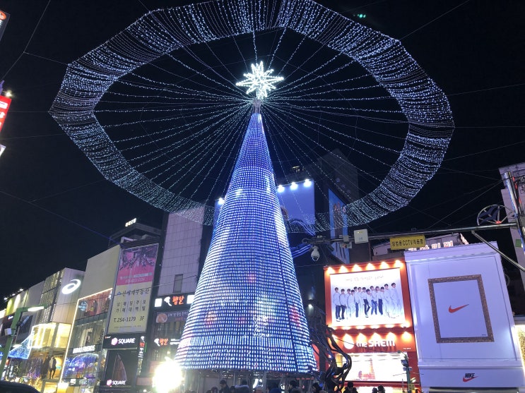 부산 남포동 크리스마스 데이트(트리축제 풍경)