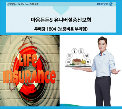  DGB생명 마음든든S 유니버셜종신보험 비과세통장으로 활용하기