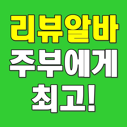  리뷰알바 주부에게 최고의 일인듯!