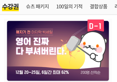  튜터링 우수서포터즈/야나두 기초영어 연수/애니링고 어플