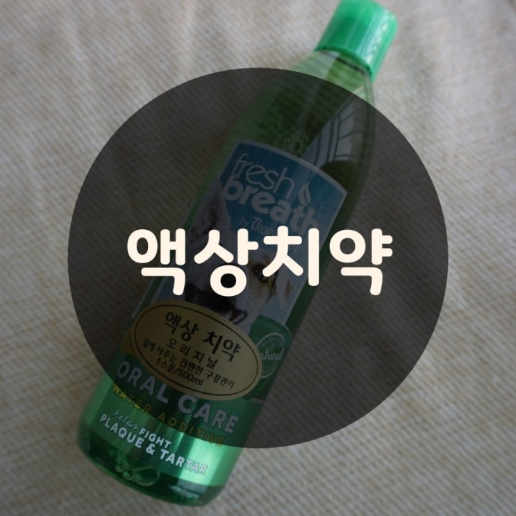   강아지입냄새제거 하는 멍스몰 트로피크린 워터에이티브  :) 