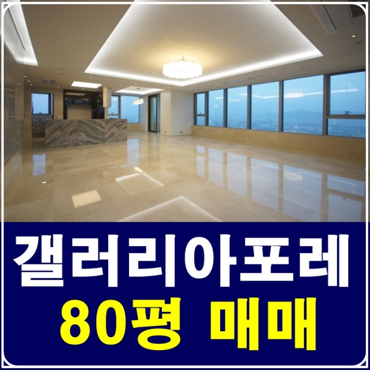  서울숲갤러리아포레 80평 매매 아름다운조망