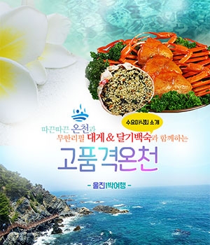   온천숙박 울진1박2일+대게무한리필/달기백숙+분천산타마을 [가족버스여행]