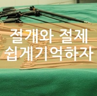  절개와 절제의 차이와 단번에 상기하는 법
