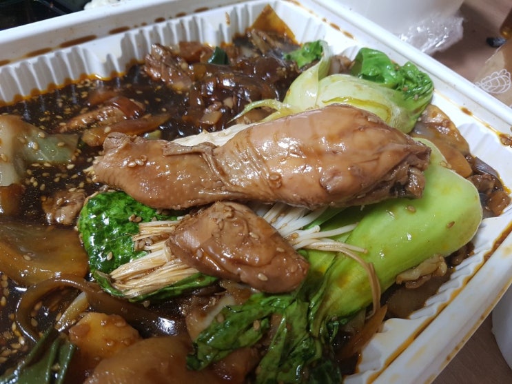  부천역 찜닭 고민끝에 명랑한찜달에서 배달 완룟!!