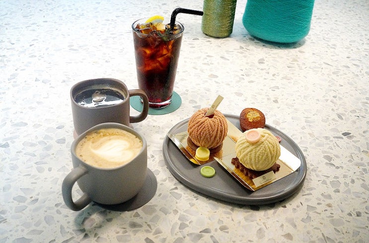  해방촌 카페 르몽블랑(le montblanc) 사랑스러운 털실케이크