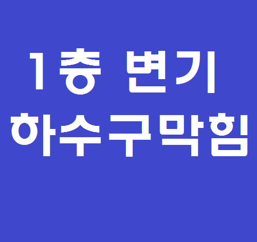 1층 변기막힘은 하수구 배관이 막혔을때 사례가 많습니다.