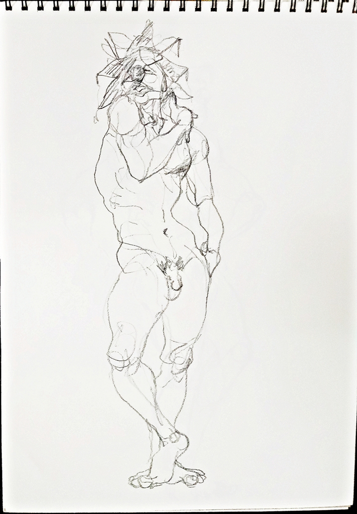  (홍대 최화삼 화실) 크리스마스를 앞두고 진행된 지난 최화삼 화실에서의 목요 드로잉 수업에서/ 드로잉아티스트(Drawing Artist_김도생 @dskimfreedumb 작가님, 5분 누드 드로잉)
