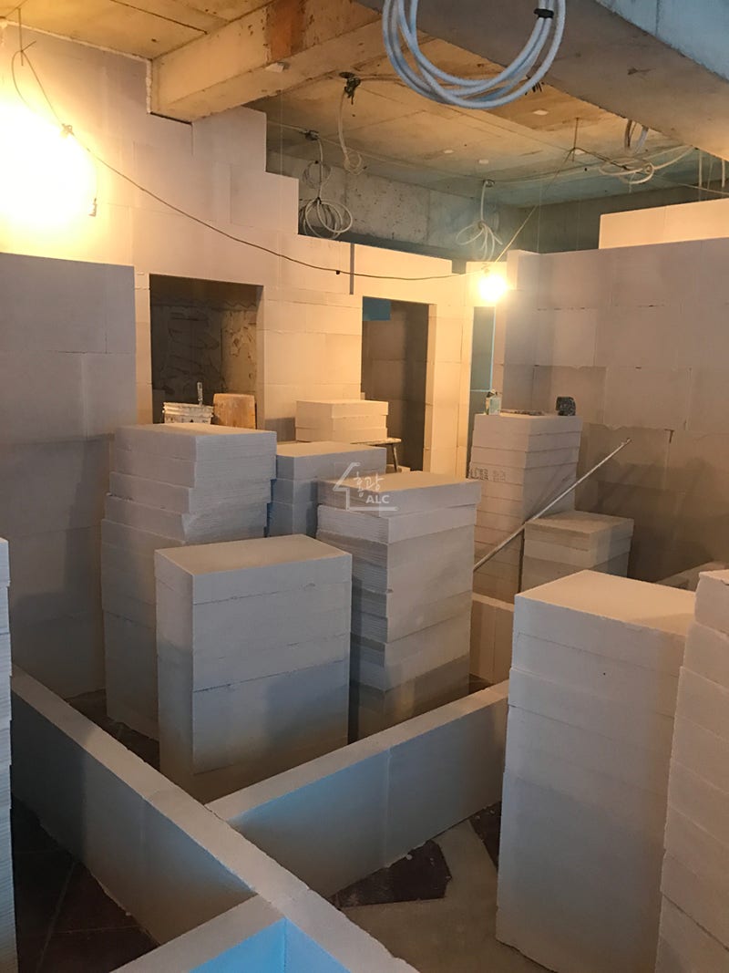 세븐스타 체인점 코인노래방인테리어 칸막이 방음 벽체 ALC블록 시공 : 네이버 블로그