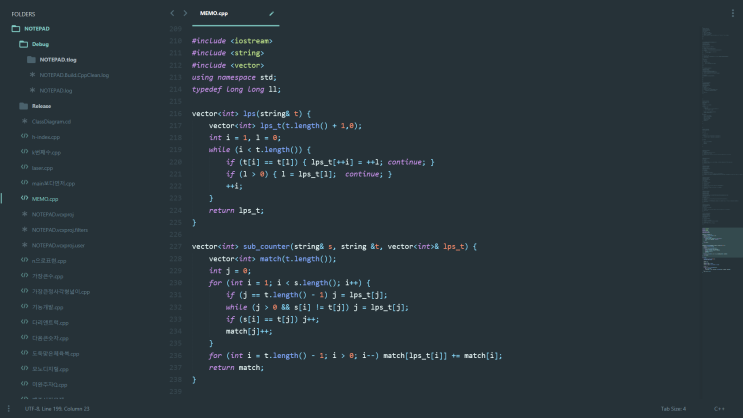  오늘은 MSVC말고 Sublime Text(서브라임 텍스트)3으로..