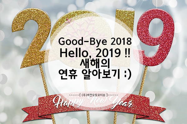 Good Bye 2018년, Hello 2019년 -황금돼지띠의 해! 2019년 공휴일 알아보자 :)
