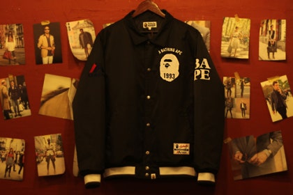 Bape majestic satin varsity jacket sale