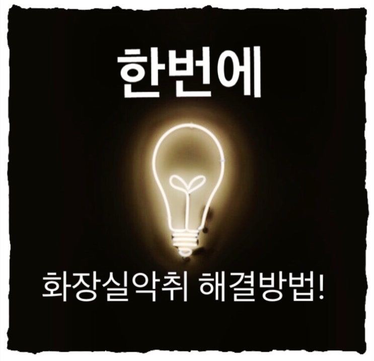  화장실악취 이거하나로 해결했어요~