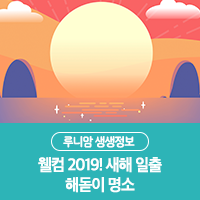 웰컴 2019! 새해맞이 일출 해돋이 여행 명소! 정동진 해변 일출시간,  선유도공원, 남산타워