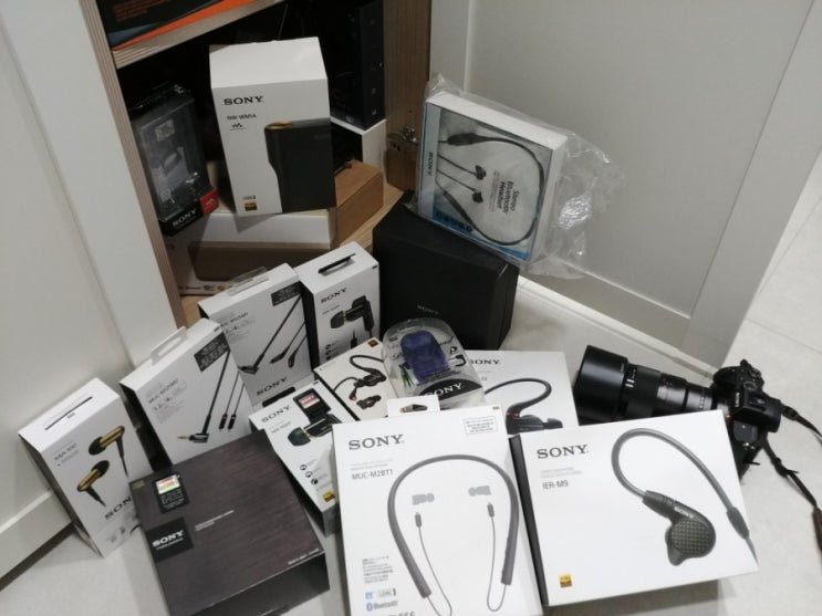  SONY IER-M9 구매사진과 소니 보유 제품 인증