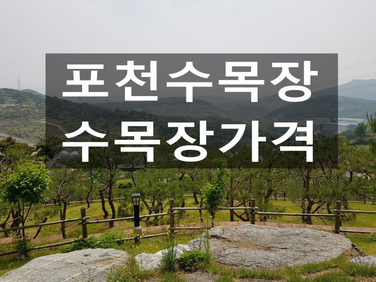  포천수목장 가격과 환경이 알고싶어요..