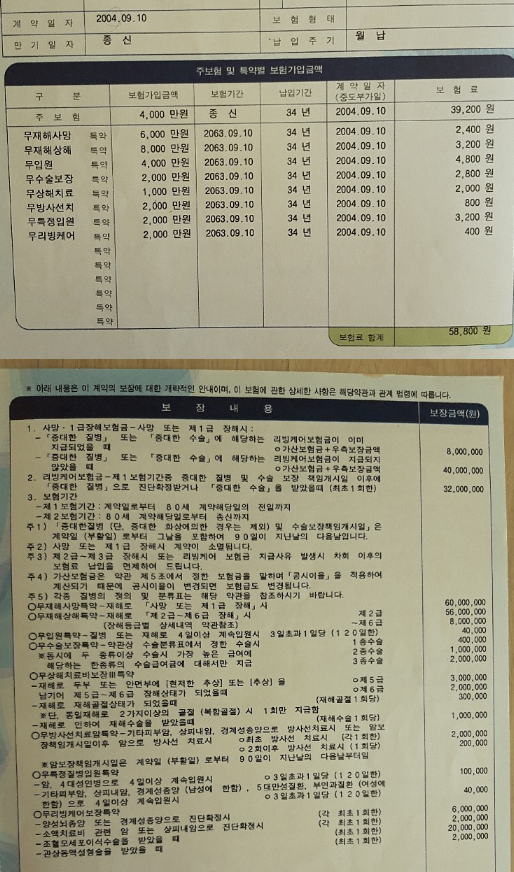  삼성생명 리빙케어 종신보험 제 보험 괜찮은지 봐주세요~!~